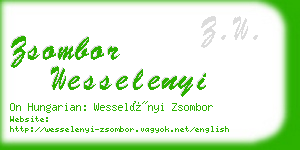 zsombor wesselenyi business card